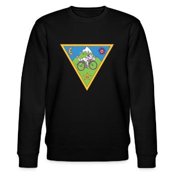 Albert Hofmann LSD Triangle - Stanley/Stella CHANGER Unisex Organic Sweatshirt - black - Front - Nik (191cm) & Marisol (170cm)