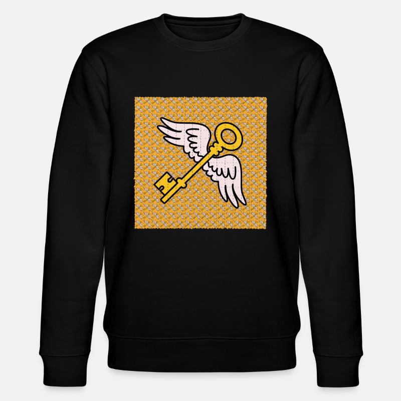 LSD Flying Keys Löschblatt - Stanley/Stella Unisex Bio-Sweatshirt CHANGER  - Schwarz