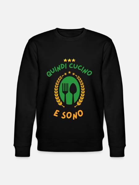 SO I COOK AND I'M - Stanley/Stella CHANGER Unisex Organic Sweatshirt - black