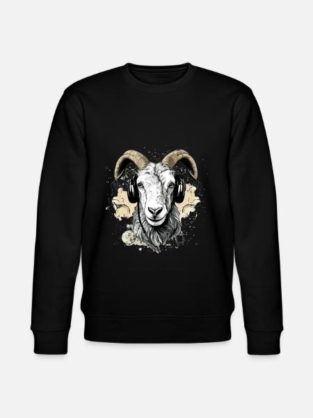 Goa the audiophile goat - Stanley/Stella CHANGER Unisex Organic Sweatshirt - black