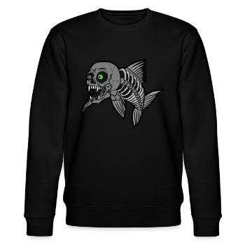 Fischgraete - Stanley/Stella Unisex Bio-Sweatshirt CHANGER  - Schwarz - Vorne - Nik (191cm) & Marisol (170cm)