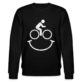 Cadeau de vélo de cycliste heureux humour vélo humour - Sweat bio CHANGER Stanley/Stella Unisexe - noir - Devant - Nik (191cm) & Marisol (170cm)
