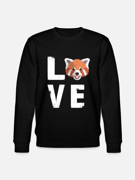 Love Red Panda Lover - Stanley/Stella CHANGER Unisex Organic Sweatshirt - black