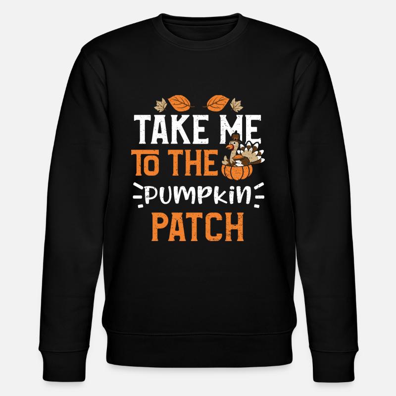 Emmenez-moi au patch de citrouille - Sweat bio CHANGER Stanley/Stella Unisexe - noir