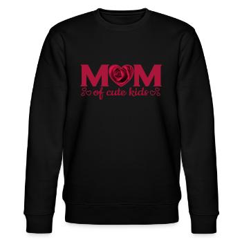 Mom of cute kids - Stanley/Stella Unisex Bio-Sweatshirt CHANGER  - Schwarz - Vorne - Nik (191cm) & Marisol (170cm)
