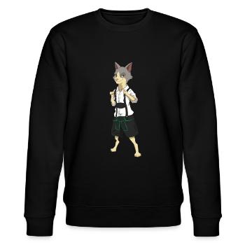 Costume de chat Lederhosen - Sweat bio CHANGER Stanley/Stella Unisexe - noir - Devant - Nik (191cm) & Marisol (170cm)
