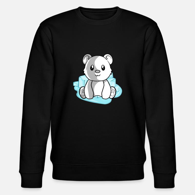 Eisbär Polarbär - Stanley/Stella Unisex Bio-Sweatshirt CHANGER  - Schwarz