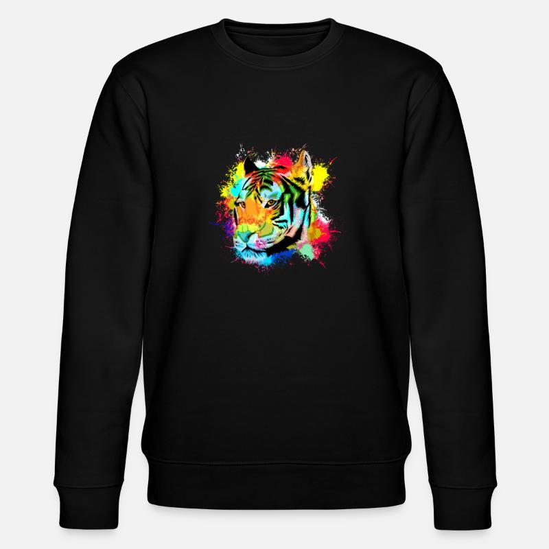 Tiger - Stanley/Stella Unisex Bio-Sweatshirt CHANGER  - Schwarz