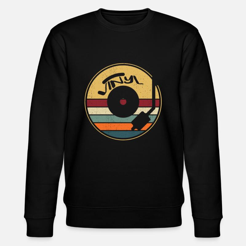 Disque vinyle rétro - Sweat bio CHANGER Stanley/Stella Unisexe - noir