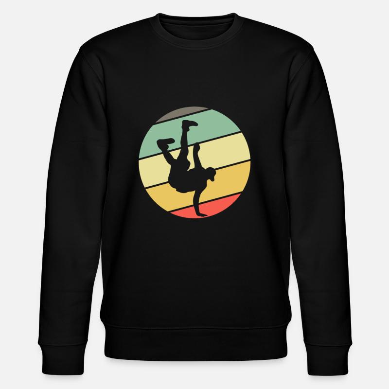 Retro Breakdancing Bboying Breakdancing - Stanley/Stella CHANGER Unisex Organic Sweatshirt - black