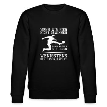 Fußball Fussball - Stanley/Stella Unisex Bio-Sweatshirt CHANGER  - Schwarz - Vorne - Nik (191cm) & Marisol (170cm)
