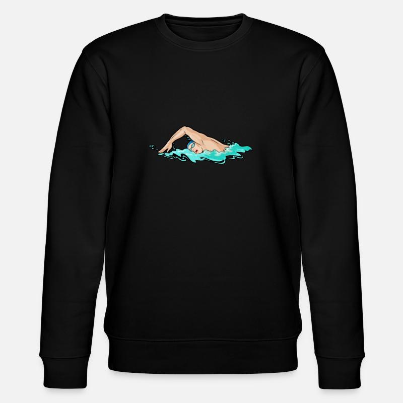 Schwimmen Schwimmer - Stanley/Stella Unisex Bio-Sweatshirt CHANGER  - Schwarz
