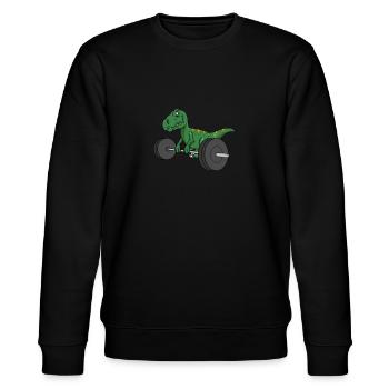 Weightlifting weightlifter barbell - Stanley/Stella CHANGER Unisex Organic Sweatshirt - black - Front - Nik (191cm) & Marisol (170cm)