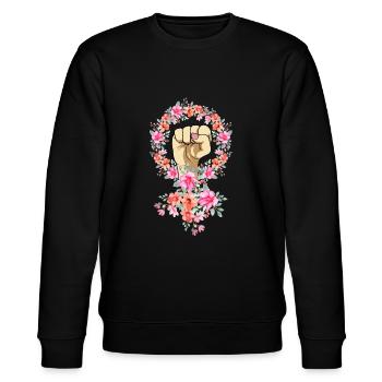 Feminismus Frauenpower Feminist - Stanley/Stella Unisex Bio-Sweatshirt CHANGER  - Schwarz - Vorne - Nik (191cm) & Marisol (170cm)