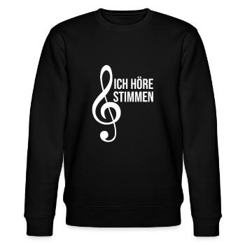 Chor Chorprobe Chorsänger Singen - Stanley/Stella Unisex Bio-Sweatshirt CHANGER  - Schwarz - Vorne - Nik (191cm) & Marisol (170cm)