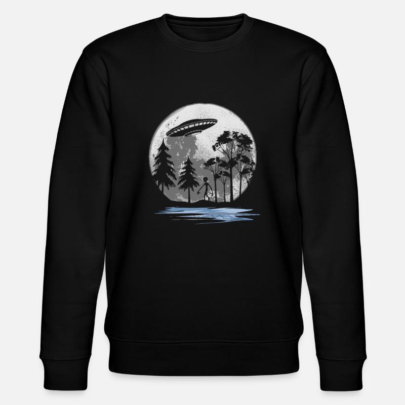 Alien Außerirdischer - Stanley/Stella Unisex Bio-Sweatshirt CHANGER  - Schwarz