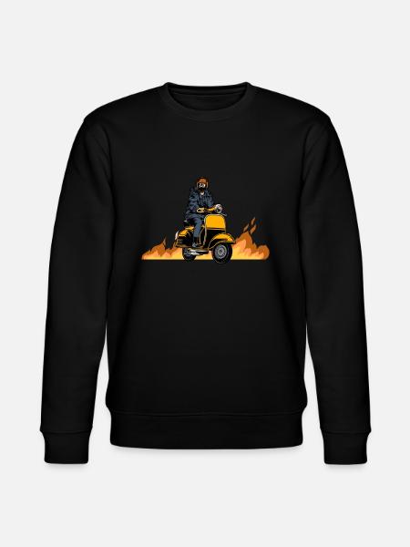 Scooter Mofa Moped Roller - Stanley/Stella CHANGER Unisex Organic Sweatshirt - black
