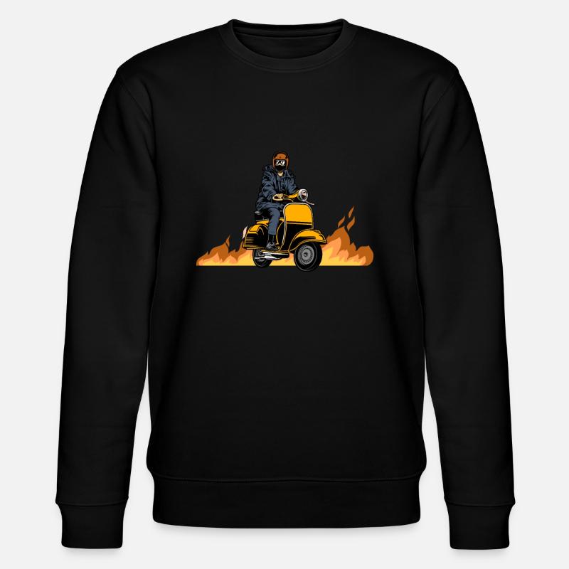 Motorroller Mofa Moped Roller - Stanley/Stella Unisex Bio-Sweatshirt CHANGER  - Schwarz