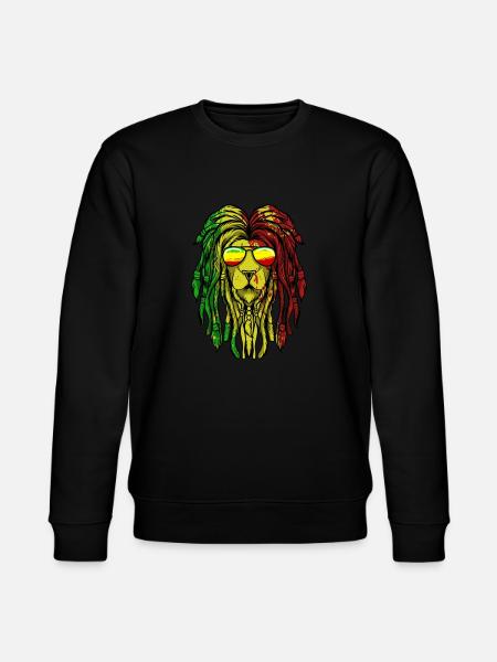 Reggae Music Lion Rasta Rastafari - Stanley/Stella CHANGER Unisex Organic Sweatshirt - black
