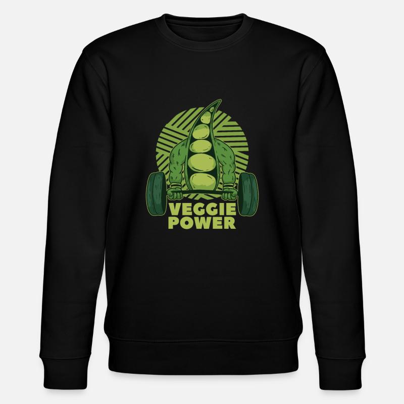 Légumes végétarien végétarien - Sweat bio CHANGER Stanley/Stella Unisexe - noir