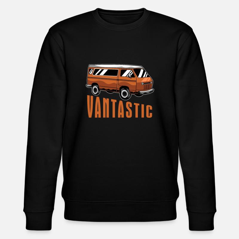 Camper Bus Caravan Camper Bus - Stanley/Stella Unisex Bio-Sweatshirt CHANGER  - Schwarz
