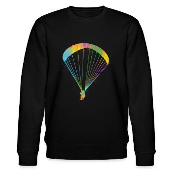 Parapente parapente - Sweat bio CHANGER Stanley/Stella Unisexe - noir - Devant - Nik (191cm) & Marisol (170cm)