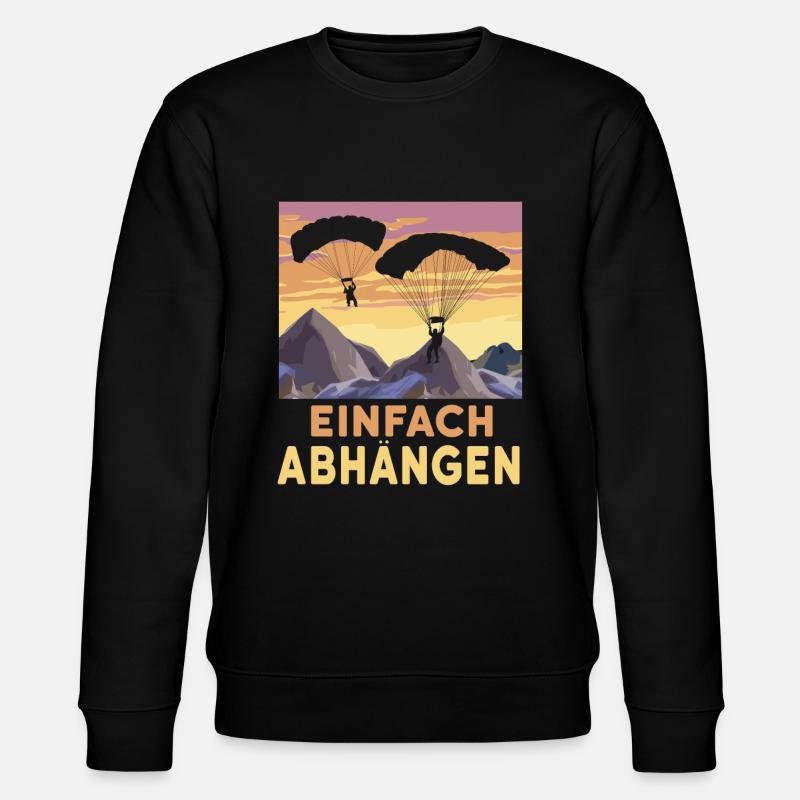 Paragleiter Gleitschirmfliegen Paragleiten - Stanley/Stella Unisex Bio-Sweatshirt CHANGER  - Schwarz