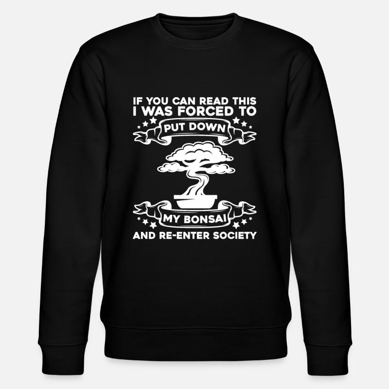 Bonsai Baum - Stanley/Stella Unisex Bio-Sweatshirt CHANGER  - Schwarz