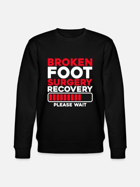 Metatarsal fracture Broken foot fracture - Stanley/Stella CHANGER Unisex Organic Sweatshirt - black