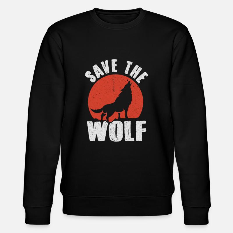 Wolf - Stanley/Stella CHANGER Unisex Organic Sweatshirt - black