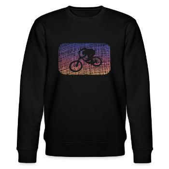 Biken - Stanley/Stella Unisex Bio-Sweatshirt CHANGER  - Schwarz - Vorne - Nik (191cm) & Marisol (170cm)