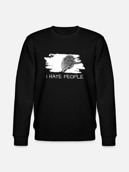 Tarsier i hate people - Stanley/Stella Unisex Bio-Sweatshirt CHANGER  - Schwarz