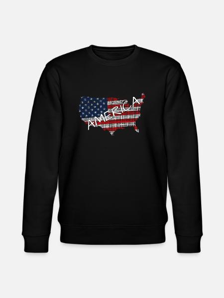 America USA - Stanley/Stella Unisex Bio-Sweatshirt CHANGER  - Schwarz