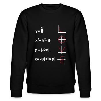 math humour amour prof de maths prof de maths - Sweat bio CHANGER Stanley/Stella Unisexe - noir - Devant - Nik (191cm) & Marisol (170cm)