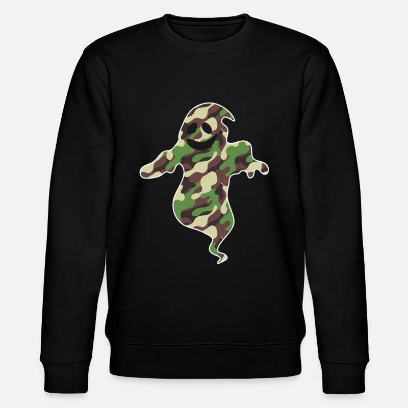 Halloween Ghost Camouflage Flag Ghost - Stanley/Stella Unisex Bio-Sweatshirt CHANGER  - Schwarz