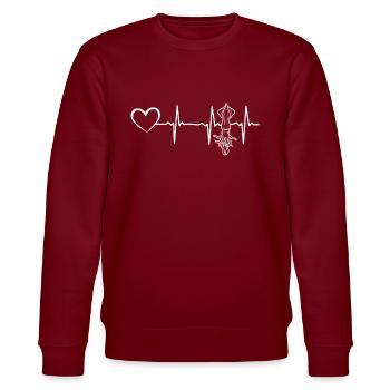 Humboldt Calmar Heartline Kalmare Heartbeat Octopus - Sweat bio CHANGER Stanley/Stella Unisexe - bordeaux - Devant - Nik (191cm) & Marisol (170cm)