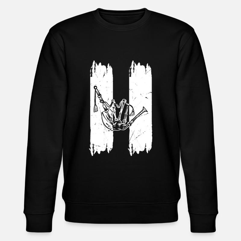 Bagpipe Player Bagpipe Instrument - Stanley/Stella CHANGER Unisex Organic Sweatshirt - black