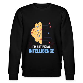 Je suis l’intelligence artificielle - Sweat bio CHANGER Stanley/Stella Unisexe - noir - Devant - Nik (191cm) & Marisol (170cm)