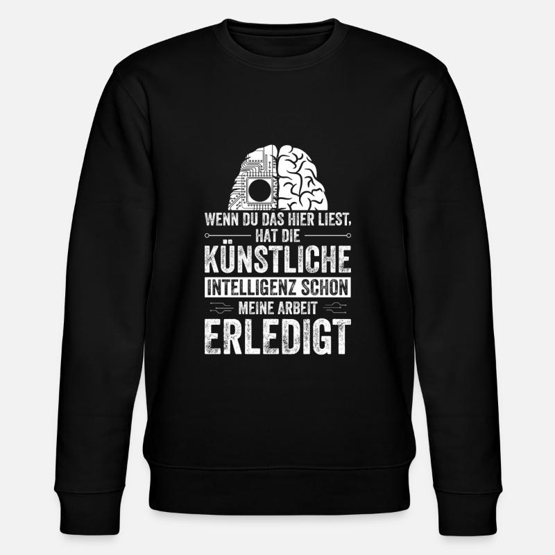 Funny Artificial Intelligence - Stanley/Stella Unisex Bio-Sweatshirt CHANGER  - Schwarz