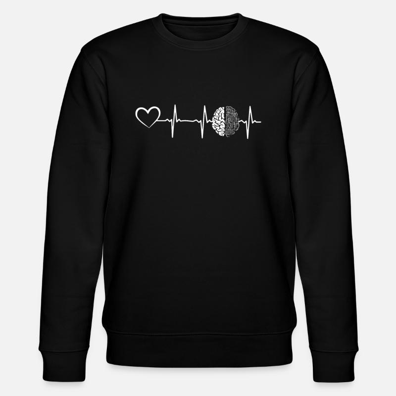 Artificial Intelligence Heartbeat - Stanley/Stella Unisex Bio-Sweatshirt CHANGER  - Schwarz