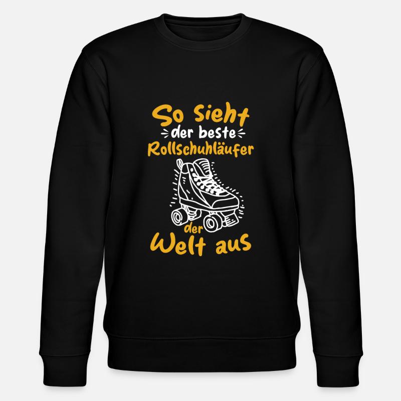 Rollschuh Rollschuhfahrer Rollschuhläufer - Stanley/Stella Unisex Bio-Sweatshirt CHANGER  - Schwarz