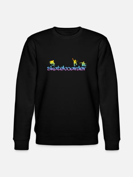 Skateboarder Silhouette Skateboarder Skateboarding - Stanley/Stella CHANGER Unisex Organic Sweatshirt - black