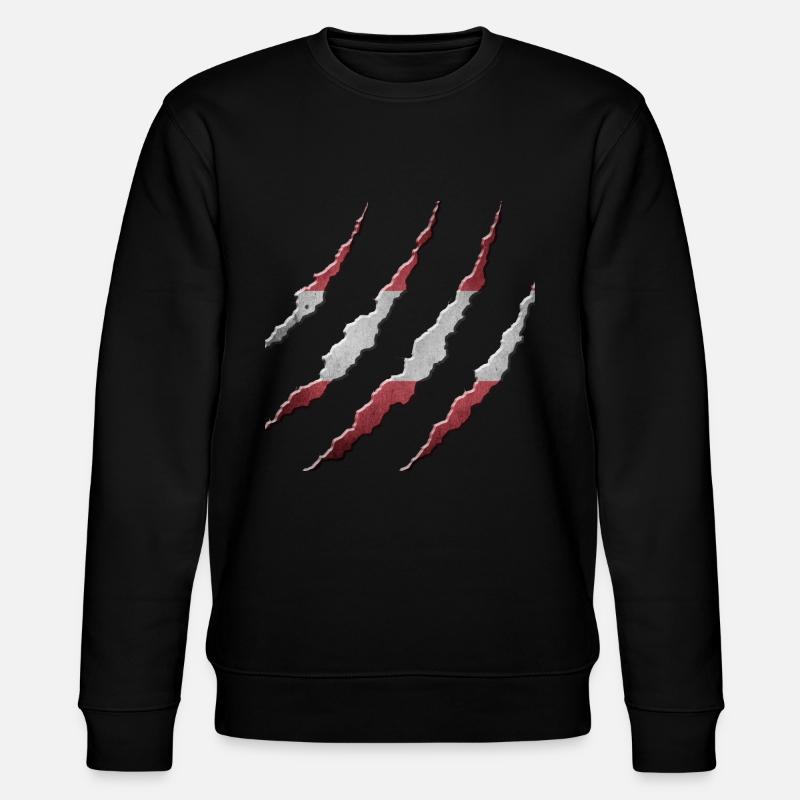 Österreich - Stanley/Stella Unisex Bio-Sweatshirt CHANGER  - Schwarz