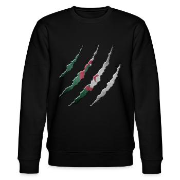 Algeria - Stanley/Stella CHANGER Unisex Organic Sweatshirt - black - Front - Nik (191cm) & Marisol (170cm)