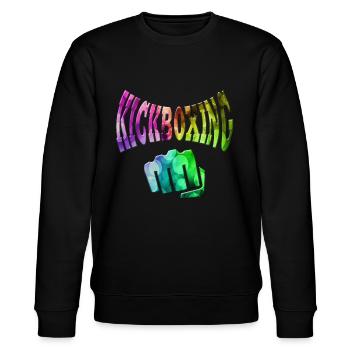 Kickboxen - Stanley/Stella Unisex Bio-Sweatshirt CHANGER  - Schwarz - Vorne - Nik (191cm) & Marisol (170cm)