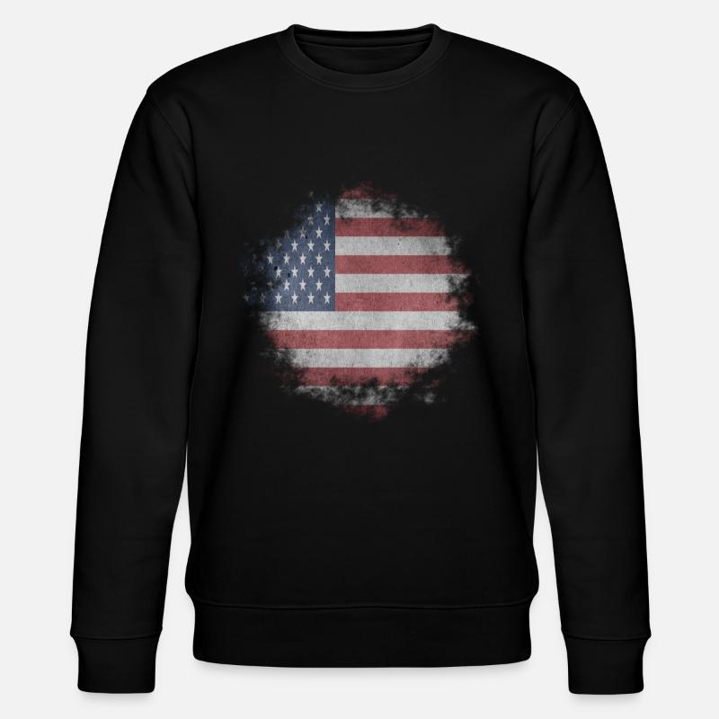 Amerika - Stanley/Stella Unisex Bio-Sweatshirt CHANGER  - Schwarz