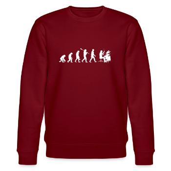 Evolution du tambour - Sweat bio CHANGER Stanley/Stella Unisexe - bordeaux - Devant - Nik (191cm) & Marisol (170cm)