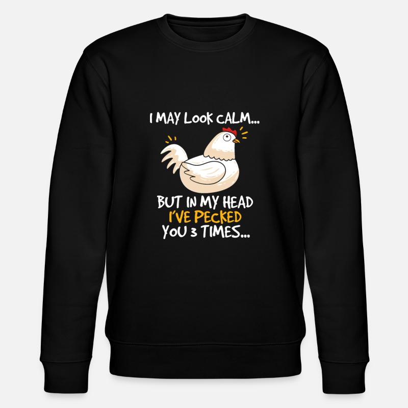 chicken - Stanley/Stella CHANGER Unisex Organic Sweatshirt - black