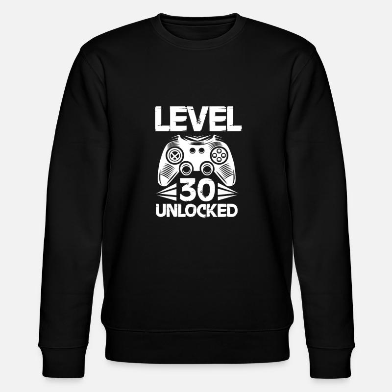 30th birthday - Stanley/Stella CHANGER Unisex Organic Sweatshirt - black