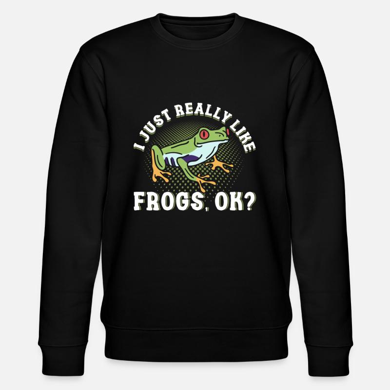 Cadeau grenouille, amphibiens, grenouille douce - Sweat bio CHANGER Stanley/Stella Unisexe - noir